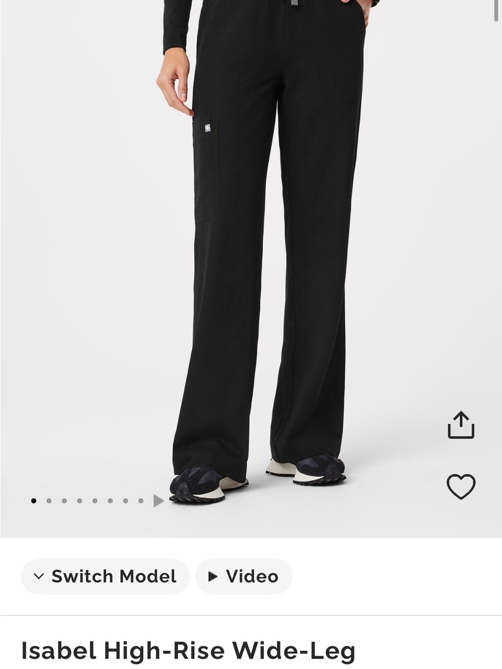 FIGS Women’s Isabel High-Rise Wide-Leg Pant, size Medium, regular length - Picture 4 of 6